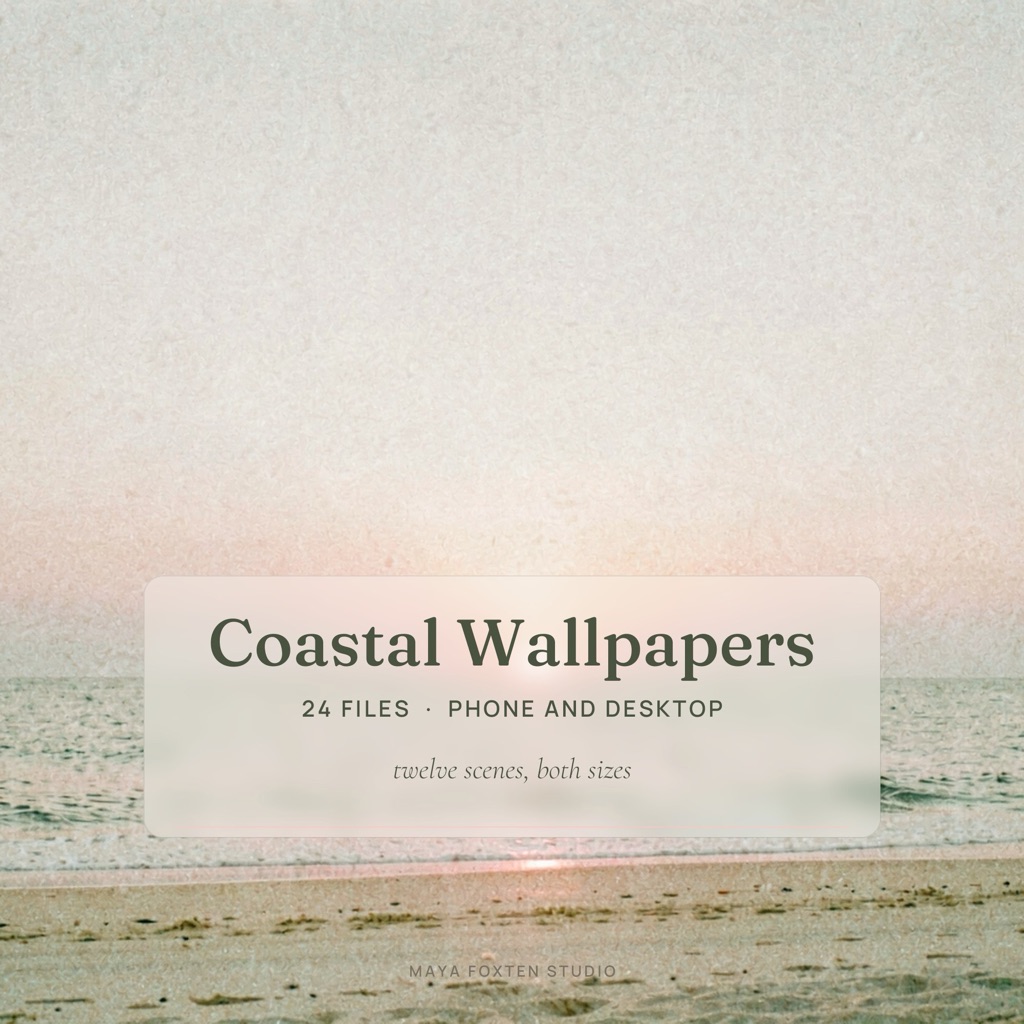Coastal Wallpapers Pack, twelve calm beach backgrounds for phone and desktop